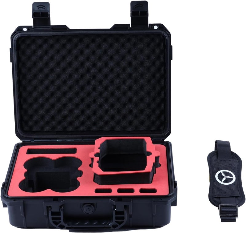 Drogear Store حقيبة سفر صلبة لجهاز DJI Neo Fly More Combo | تستوعب حتى 10 بطاريات، تناسب الطائرة، جهاز التحكم عن بعد DJI RC 2 / RC-N2، محطة الشحن والإكسسوارات | مقاومة للماء IP67، مقاومة للصدمات، مقاومة للغبار - Image 2